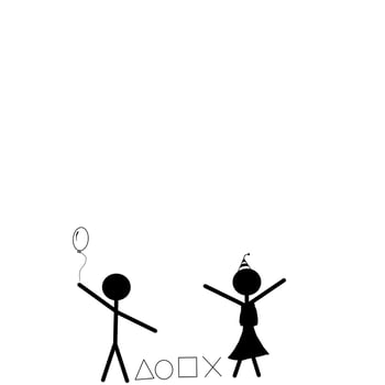 Family stick man icon illustration vector
