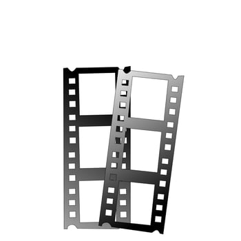 Film icon black white vector