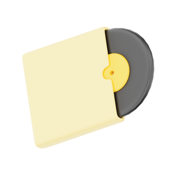 Vinyl Record 3D Podcast Illustration for uiux, web, app, infographic, etc png