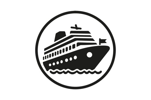 Ship silhouette shape vector