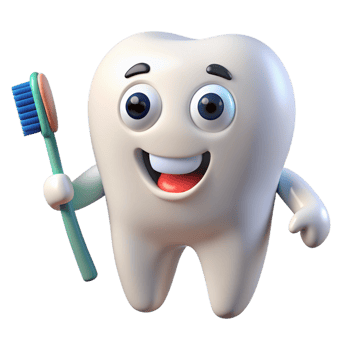 Tooth Mascot 3d Element png