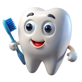 Tooth Mascot 3d Render png