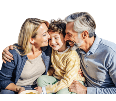 a loving family sharing a moment together- png
