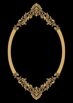 Luxury frame Ornament wedding decoration vector