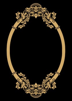 Luxury frame Ornament wedding decoration vector