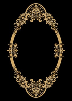 Luxury frame Ornament wedding decoration vector
