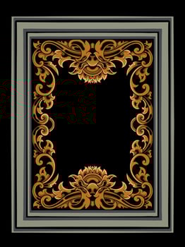 Luxury classic style engraved frame vector
