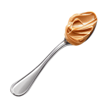 Spoon of peanut butter isolated on transparent background png