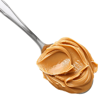 Spoon of peanut butter isolated on transparent background png