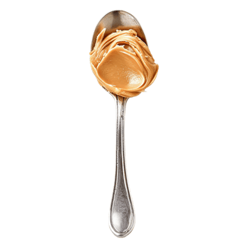 Spoon of peanut butter isolated on transparent background png