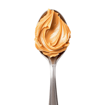 Spoon of peanut butter isolated on transparent background png