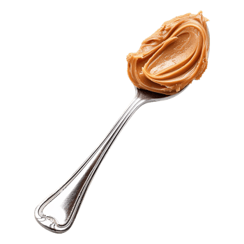 Spoon of peanut butter isolated on transparent background png