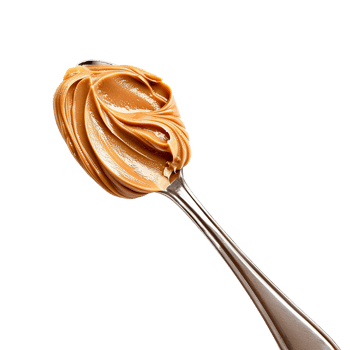 Spoon of peanut butter isolated on transparent background png