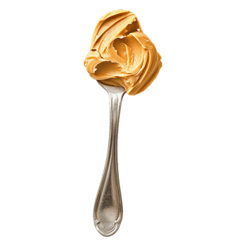 Spoon of peanut butter isolated on transparent background png