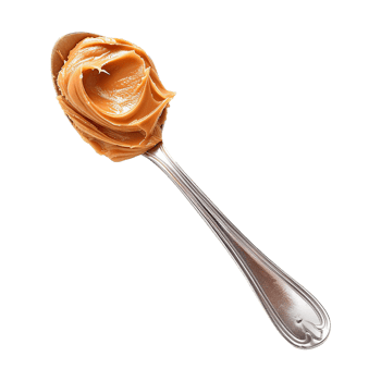 Spoon of peanut butter isolated on transparent background png