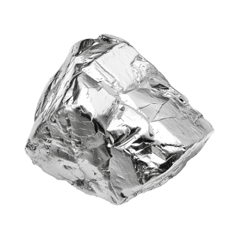 Silver nugget isolated on transparent background png