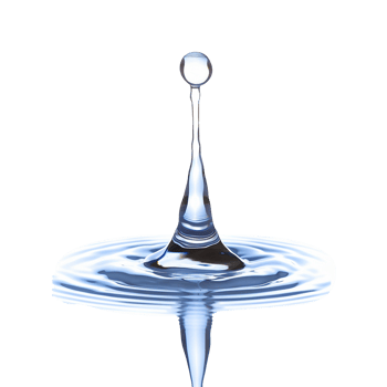 Spilled water drop isolated on transparent background png