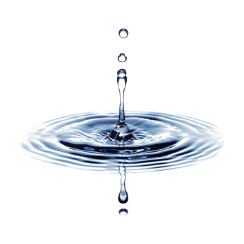 Spilled water drop isolated on transparent background png