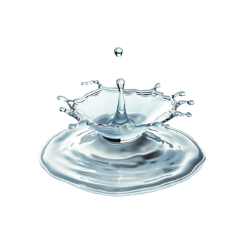 Spilled water drop isolated on transparent background png