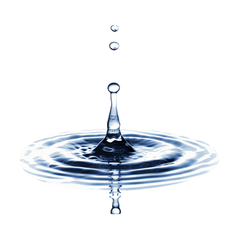 Spilled water drop isolated on transparent background png