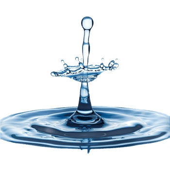 Spilled water drop isolated on transparent background png