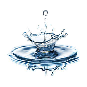 Spilled water drop isolated on transparent background png