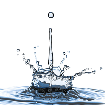 Spilled water drop isolated on transparent background png
