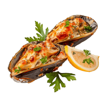 Stuffed Mussel isolated on transparent background png