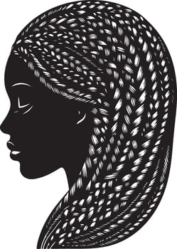African girl hairstyle illustration vector