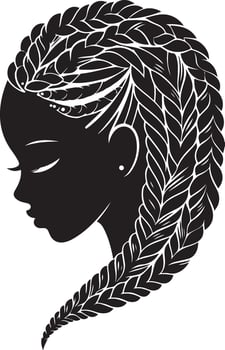 African girl hairstyle illustration vector