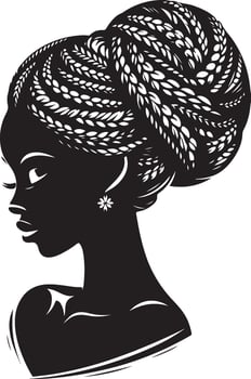 African girl hairstyle illustration vector