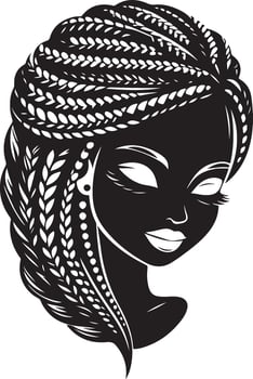 African girl hairstyle illustration vector