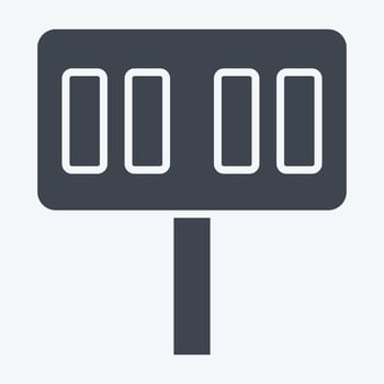 Icon Scoreboard. related to Rugby symbol. glyph style. simple design illustration vector