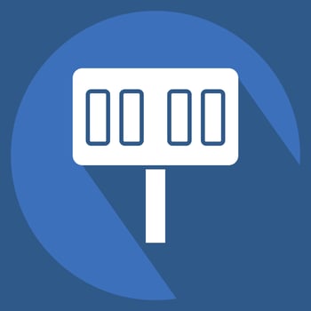 Icon Scoreboard. related to Rugby symbol. long shadow style. simple design illustration vector