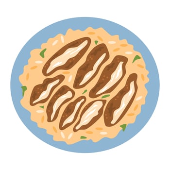 Taiwanese Chicken Cutlets food illustration vector