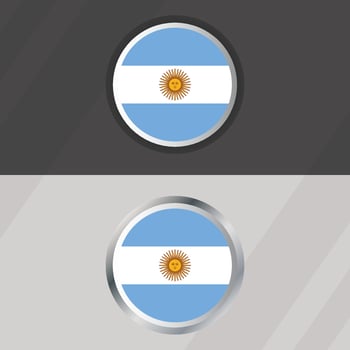 Argentina Round Flag Template vector