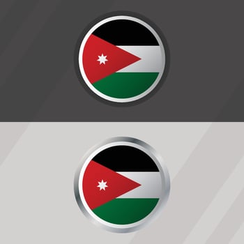 Jordan Round Flag Template vector