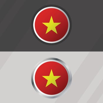 Vietnam Round Flag Template vector
