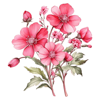 Watercolor Flower Bouquet, Watercolor Design png