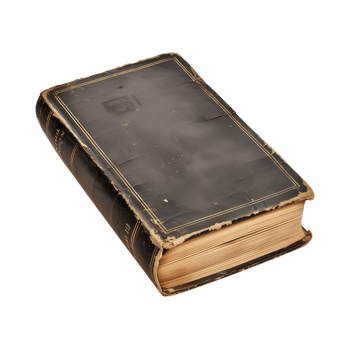 old antique books isolated on a transparent background cut out png