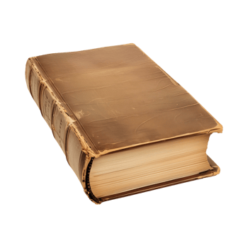 old antique books isolated on a transparent background cut out png