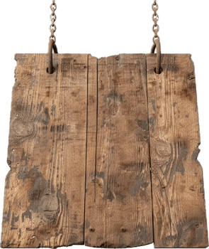 Rustic Wooden Signpost. png