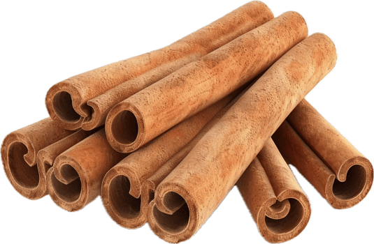 Stack of Dried Cinnamon Sticks. png