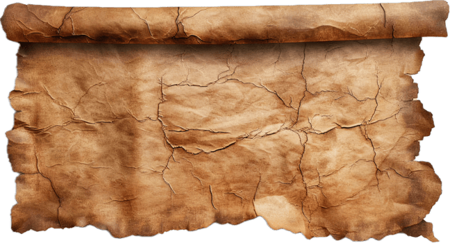 Aged Scroll Paper with Torn Edges. png