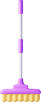 3d cleaning broom icon. png