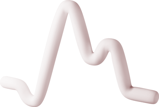 3D Heartbeat line icon, heart pulse symbol png