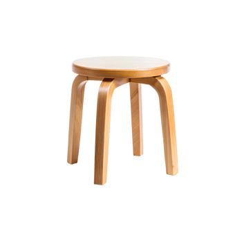 Bent-Leg Wooden Stool png
