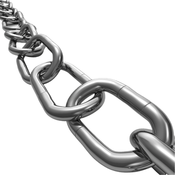 A Chain link is shown on a transparent background png