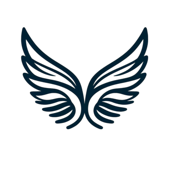 Duality Wings Outline for T-Shirt Design png