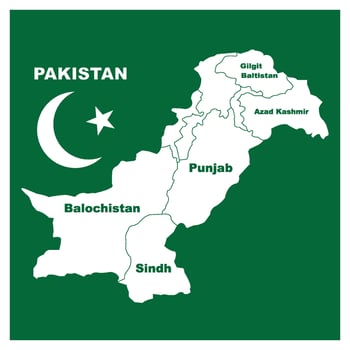 Pakistan map design vector